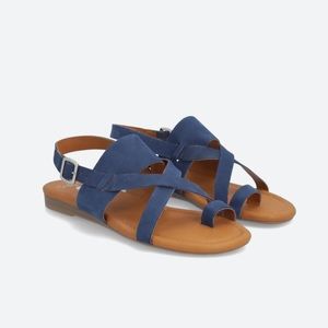 Franco Sarto Gia Sandal Blue Leather Straps